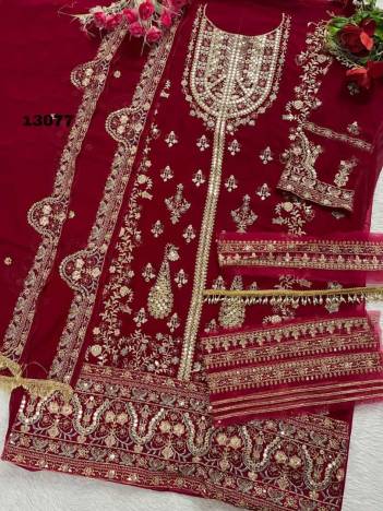 DN 13077 BY SAGAR IMPEX DESIGNER GEORGETTE SALWAR SUIT WHOLESALER IN INDIA